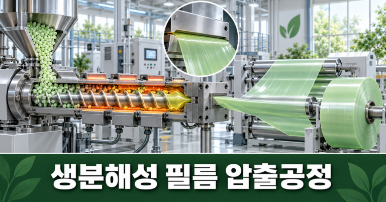 생분해성 필름 압출공정 1 생분해성 필름 압출공정